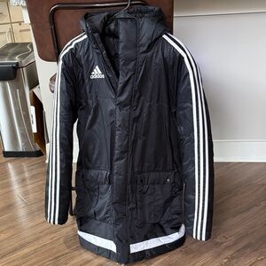 Adidas Black Jacket with White Accents